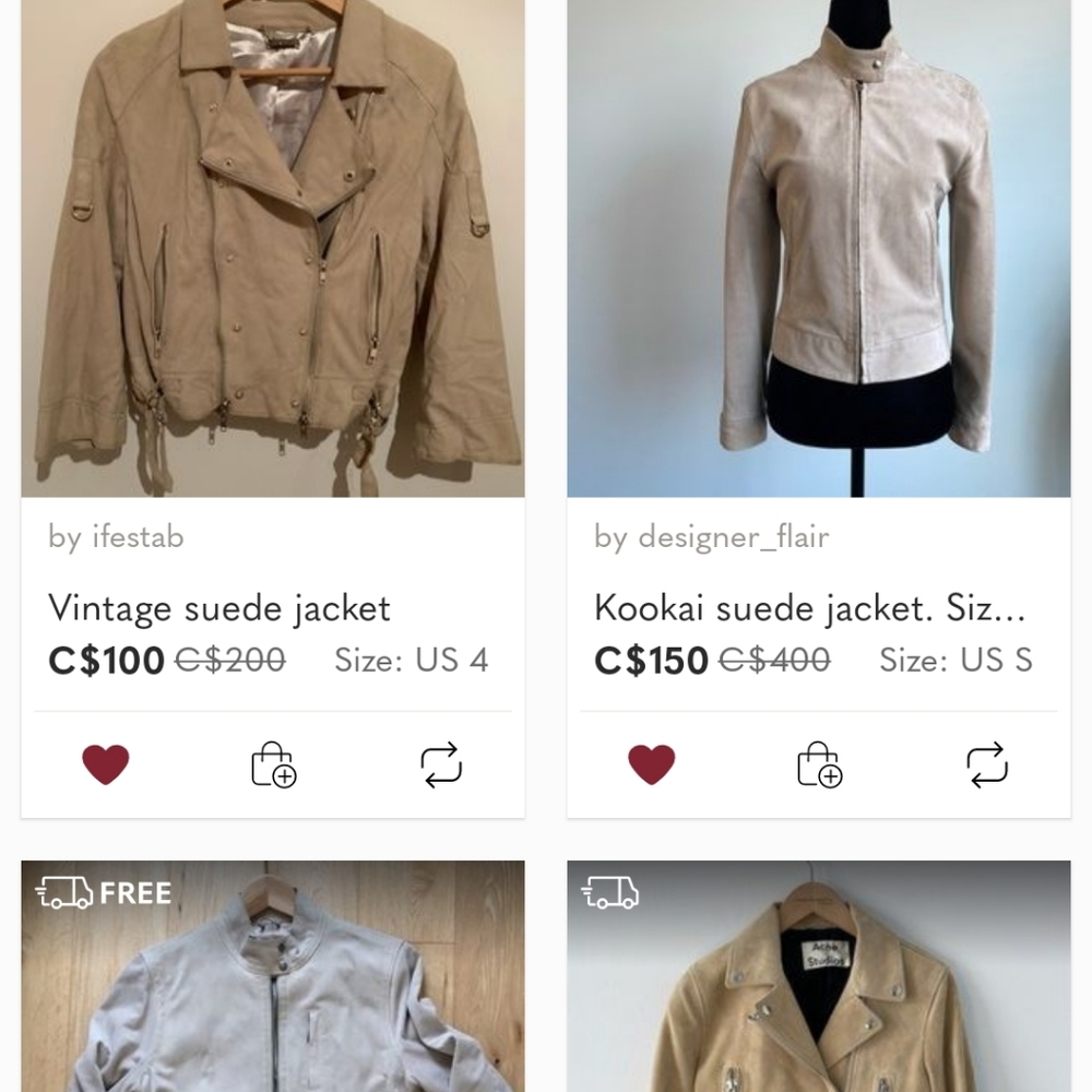 Women's Suede Jacket - Vintage Smart Set Large Camel Colour - Picture 7 of 7